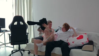 Two Students in the Yard: Big Cock Top, Deepthroat, Then He Wrecks the Cute Twink’s Smooth Ass