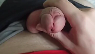 Amateur Guy In Russian Guy Caresses Himself Through Shorts And Pulls Out A Dick