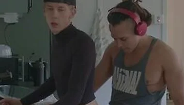White Twink Fucked Raw By Latino Top With Dreads, While Doing Dishes