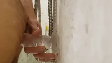 Sucking on My New Big Dildo and Trying to Fuck It!