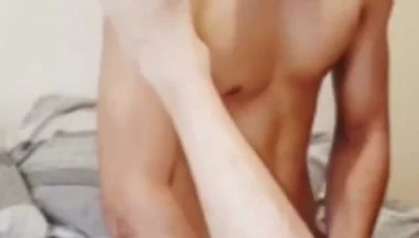 My Brother's Friend Starts Fucking Me in My Brother's Bed and Makes Me Moan with His Big Twink Cock