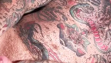 Tattooed Dom Cum Shot & Ass Play