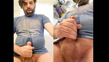 Watch Me Wet Myself and Cum From Two Angles at Once!