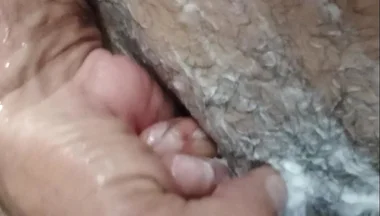 Solo Beautiful Big All in Foam, Unpleasant Hand Masturbation!