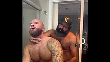 Muscular Hairy Bears Shower Fun Dominant Bear Top & Intense Chemistry