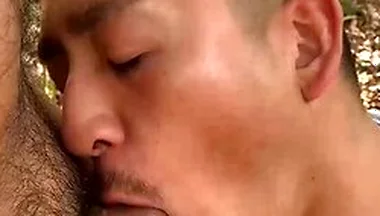 Japanese Dilf Hiroya Caught Shin Masturbating And Joined Him For Outdoor Fun