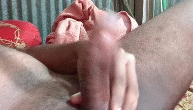 Desi King Is Horny so He Is Jerking off with His Hands