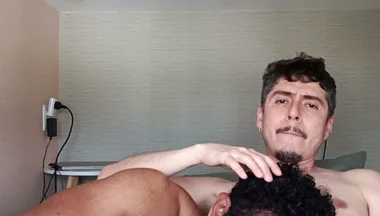 Cumshot on Bodybuilder's Face