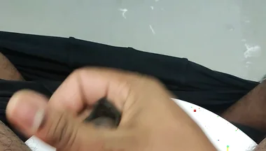 Handjob in the Bathroom