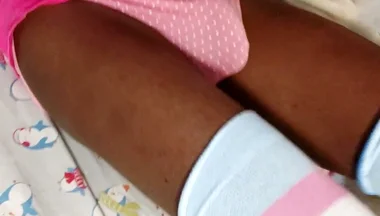 Black Femboy Shows You His Panties Bulge and Ass