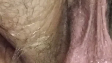 A handsome cock with big, hairy balls is taking a shower and waiting for beautiful, hairy pussies—to stick it inside... sorry, but he really wants to!