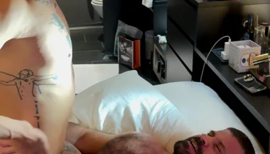 Total Sub Cums with Cock Cage After Rough Fuck From Massive Stepdaddy