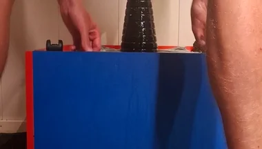 Hot Twink Anal Stretching with Huge Dildo