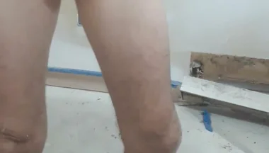 At Work Cdmichelle Weaing Pink Panties Removing Heater & Doing Wall Work