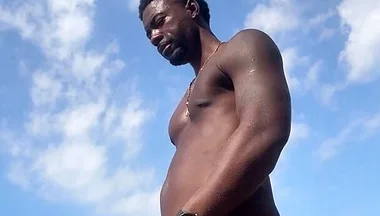 Pissing on the Beach BBC Hard Cock