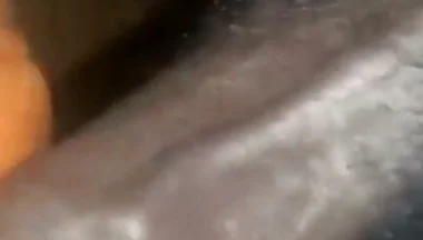 Man Masturbating His Big Black Cock