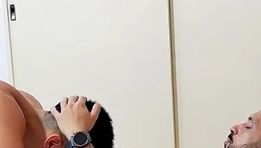 Cum on the Face! My Brother-in-law Allows Me to Record a Video Fucking His Fat Ass and Cumming in His Mouth