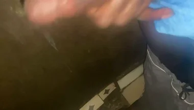 Man Masturbating His Big Black Cock