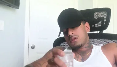 Using a Clear Fleshlight and Nutting - Nando Sinz