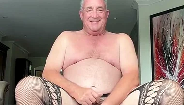 The Leopard Print Panties, Locked Cock and Stockings