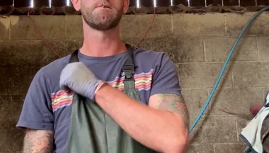 Farmer Wanks in Dirty Work Gear
