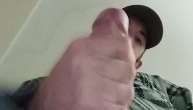 Young Guy with His Big Penis Cumming All Over