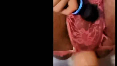 #21 - Day 6: Ppprs Pig Fucking Big White Cock Dildo and Having a Sissy Squirt at the End.