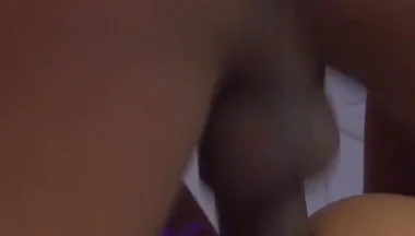 Big Black Cock Destroys Trans Ass in Black Pantyhose