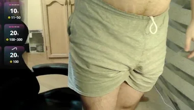 Cam jock teasing and squatting