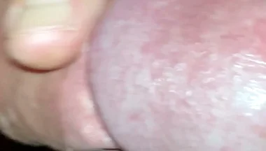 Swollen Head Extreme Close up Cumshot