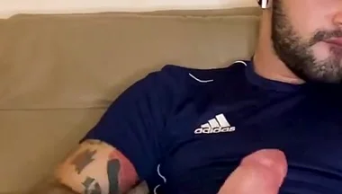 Jerking off and Licking My Own Cum After Gym