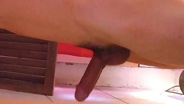 Guy Gets an Erection and Ejaculates During a Nude Workout Session After Two Weeks of Sexual Abstinence