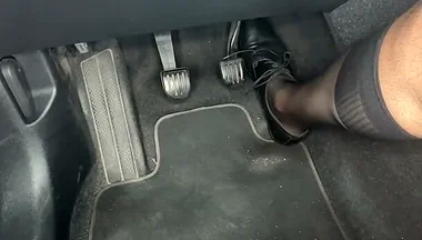 Playing in Socks in the Car