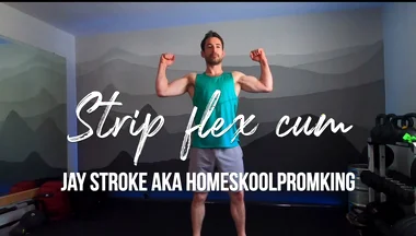 Watch Me Strip, Flex, and Slap My Cock Until I Cum Again