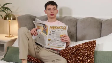 Horny Twink Gets The Real Thing When Hes Caught Looking At Gay Porn! With Nils Larsen