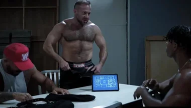 Spit-roasted By Muscle Stepdaddies Takes Every Inch With Tony Genius
