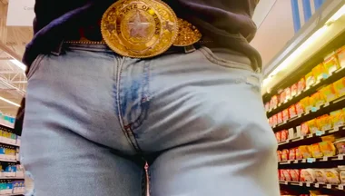 Danny D - Cocks In The Wild - Big Cock Cowboy Walking The Aisles In Skin Tight Jeans - Public Exhibitionist Pov