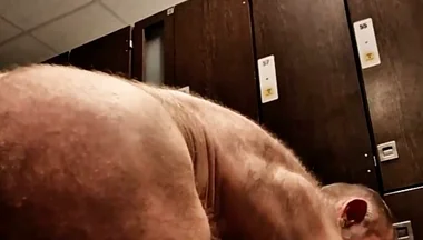 Hairy Muscle Bear Locker Room