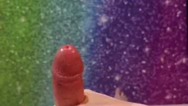 Long Edging Session Ended with Huge Teen Cumshot