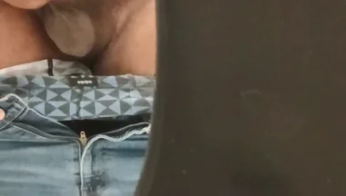 Black Stepdaddy Pisses and Cums in Public