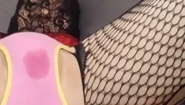 Pantieboy Fucks Hole with Dildo Through Girl Panties Hands Free Cum