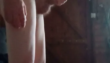 Boy Jerks off in the Garage
