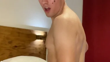 Quick Clip of Kyle Taking a 9 Inch Toy to Get Him Ready for a Good Fuck! Who Wants to See Him Take a Big Dick?