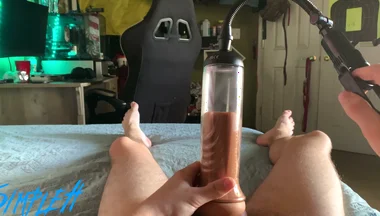 Playing with My New Penis Pump