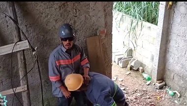 Electrician Fucking His Assistant During Work