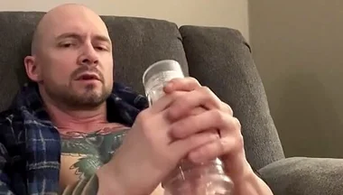 Intens Fleshlight Masturbation & Huge Orgasm