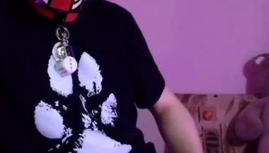 Playful Pup Tease with Fingers and Flex