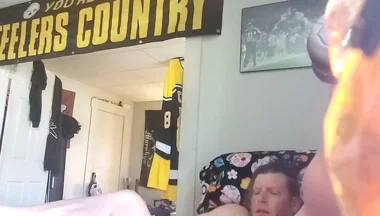 Lee Przybylowicz Hiding His Pathetic Little Sissy Clitty Behind a Water Bottle