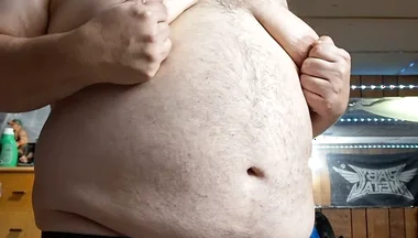 Chubby Guy Strips and Dances