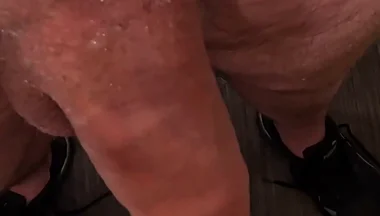 After the Wank, a Bear's Limp, Thick and Uncut Cock